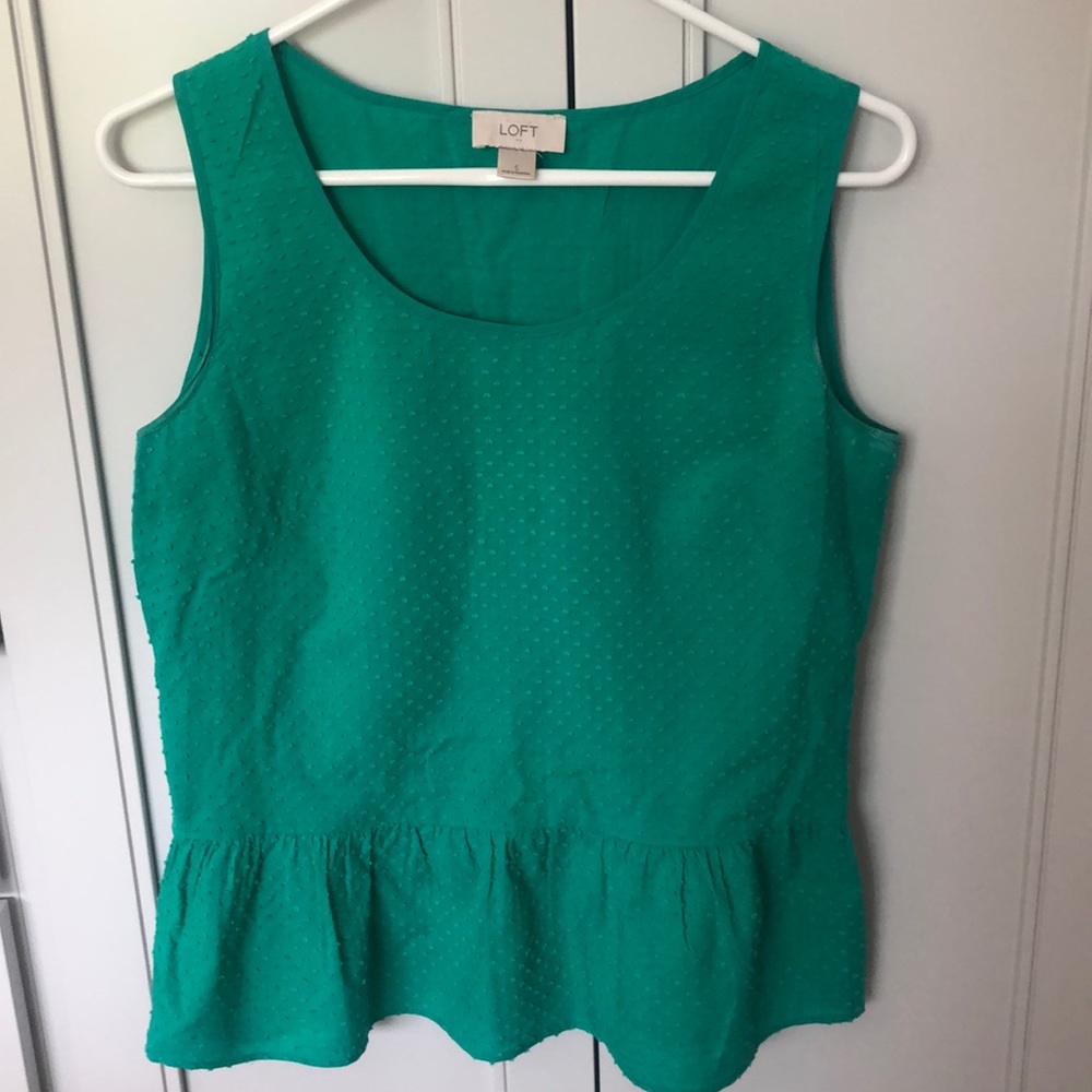 Loft Green peplum shirt